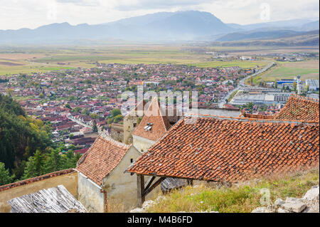 Fortezza Medievale Rasnov, Transilvania, Brasov, Romania Foto Stock