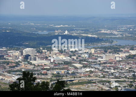 Vista di Chattanooga nel Tennessee, dal pendio Railway Foto Stock