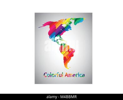 Vettore colorati America Illustrazione Vettoriale