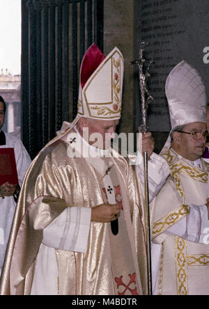 La Messa inaugurale del pontificato di Papa Giovanni Paolo II - 22 Ottobre 1978 Foto Stock