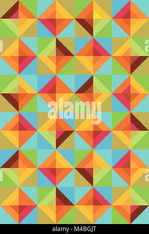 Pattern colorati Piazza illustrazione dello sfondo Foto Stock