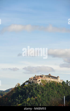 Fortezza Medievale Rasnov, Transilvania, Brasov, Romania Foto Stock