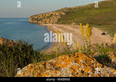 Generali beach all'alba. Regionale Karalar landscape park in Crimea. Foto Stock