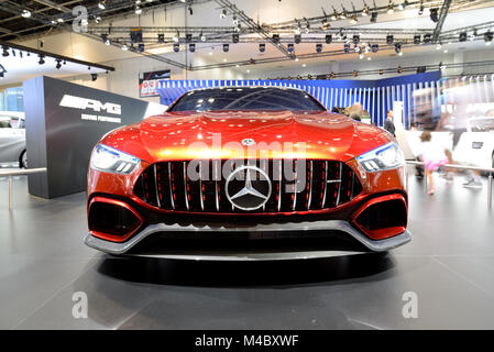 DUBAI, Emirati Arabi Uniti - 17 novembre: la show car la Mercedes-AMG GT Concept è su Dubai Motor Show 2017 Il 17 novembre 2017 Foto Stock