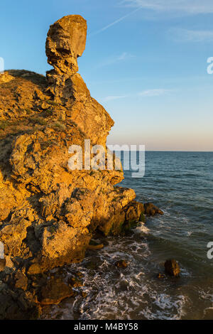 Generali beach all'alba. Regionale Karalar landscape park in Crimea. Foto Stock