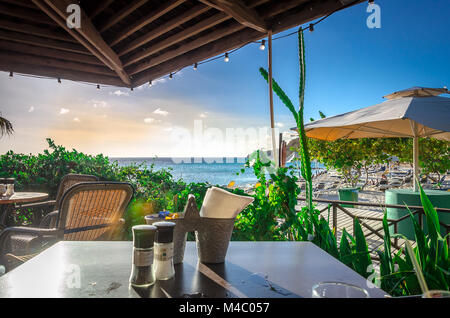 Curacao Porto Mari beach Sunset, tardo pomeriggio Foto Stock