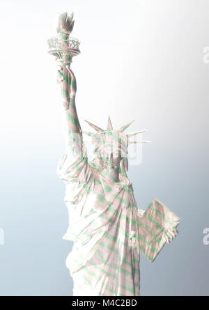 Rendering digitale della Statua della Libertà Foto Stock