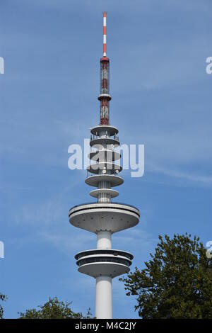 Radio Torre di telecomunicazione Heinrich Herz Turm in Amburgo, Germania Foto Stock