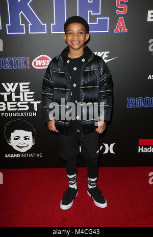 LOS ANGELES, CA - febbraio 15: Lonnie Chavis, al 2018 Rookie USA Fashion Show at Milk Studios di Los Angeles, la California il 15 febbraio 2018. Credito: Faye Sadou/MediaPunch Foto Stock