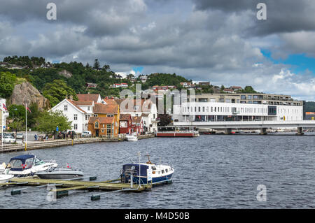 La città costiera Mandal in Norvegia Foto Stock