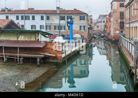 Nebbioso giorno a Venezia Foto Stock