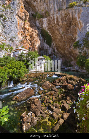 Blagaj dervish house - Bosnia ed Erzegovina Foto Stock