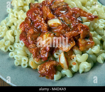 Tradizionale pasta siciliana Foto Stock