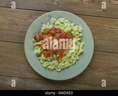 Tradizionale pasta siciliana Foto Stock