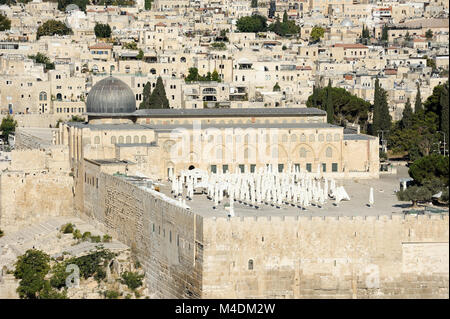 La Moschea di Al-Aqsa in Gerusalemme Foto Stock