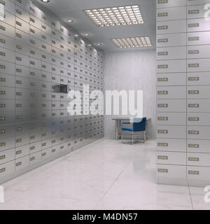 3D rendering cassette di sicurezza Foto Stock