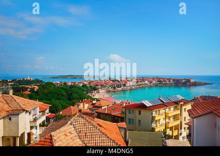 Vista di Nessebar Foto Stock