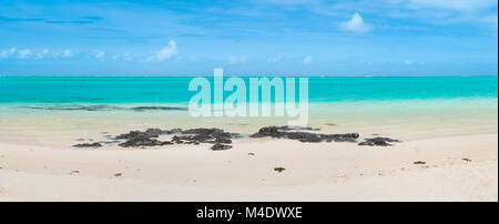 Pointe d'Esny beach, Mauritius. Panorama Foto Stock