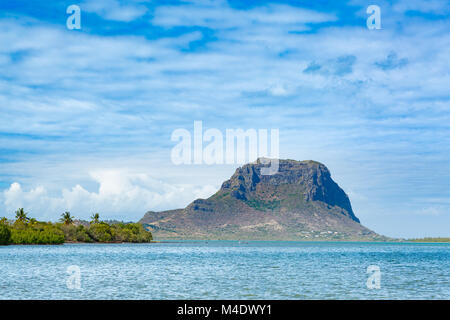 Vista incredibile di Le Morne Brabant. Maurizio. Foto Stock