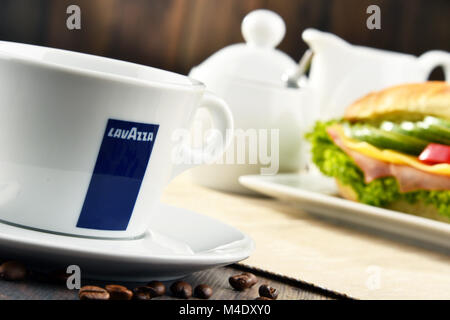 Lavazza è un produttore italiano di caffè prodotti Foto Stock