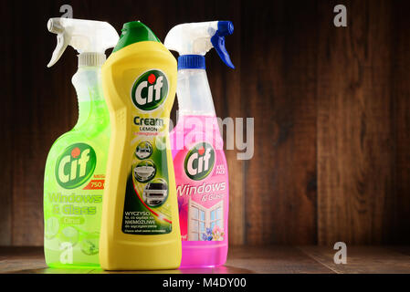 Cif, marca di pulizia domestici prodotti fabbricati da Unilever Foto Stock