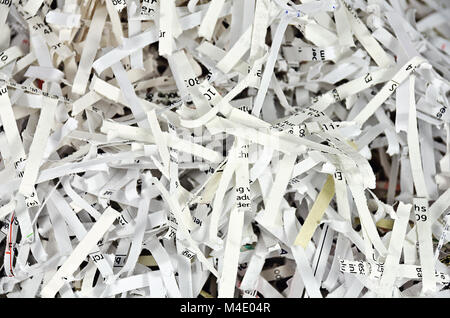 Strisce di shredded paper Foto Stock