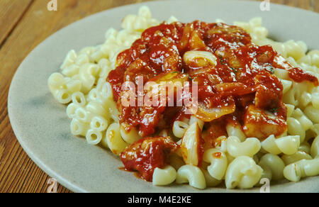 Tradizionale pasta siciliana Foto Stock