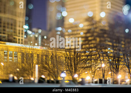 Scene intorno a città di Chicago in Illinois di notte Foto Stock