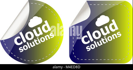 Il cloud computing concetto con il cloud forma su una nota adesiva Foto Stock