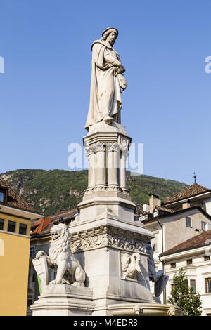 Walther statua, Bolzano, Alto Adige, Italia Foto Stock