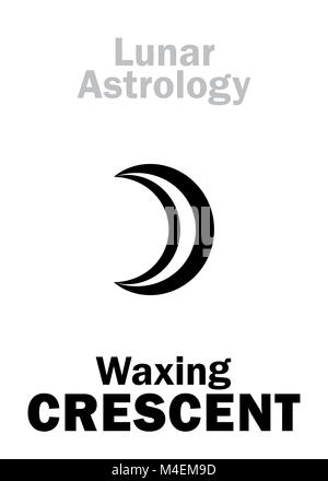 Astrologia: Waxing CRESCENT (luna) Foto Stock