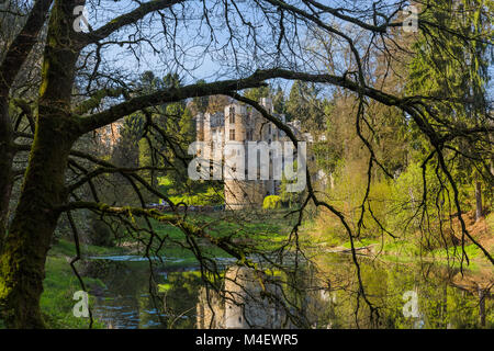 Beaufort rovine del castello in Lussemburgo Foto Stock