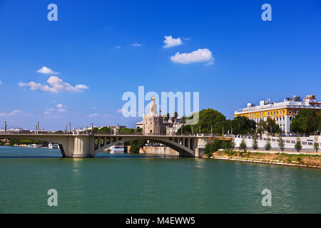 Torre del Oro a Siviglia Spagna Foto Stock