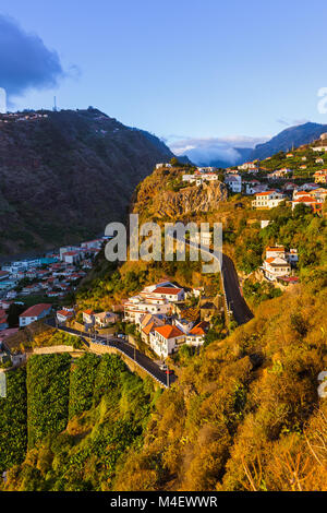 La città di Ribeira Brava - Madeira Portogallo Foto Stock