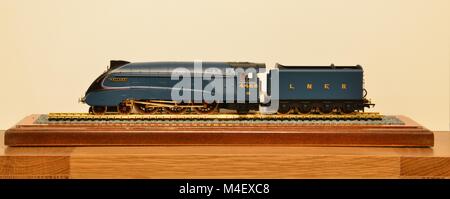 Un placcato oro locomotiva Mallard Foto Stock