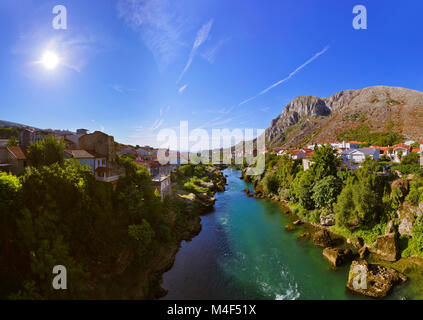 La città di Mostar - Bosnia ed Erzegovina Foto Stock