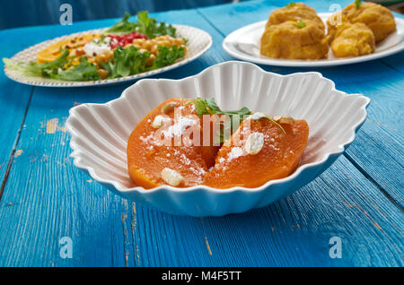 Firinda Kabak Tatlisi - Turco Tradizionale dessert di zucca Foto Stock