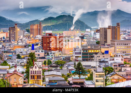 Tottori, Giappone città skyline al tramonto. Foto Stock