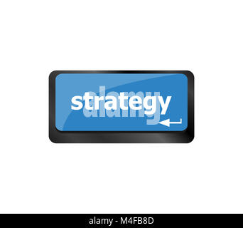 Pulsante di strategia sulla tastiera del computer il tasto key Foto Stock