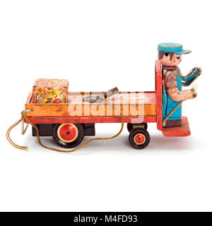 Antique wind-up auto con chiave. Foto Stock