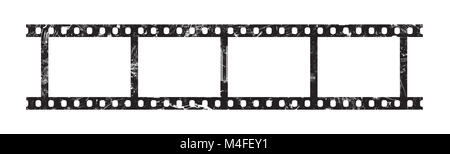 Chiudere fino a sei fotogrammi di peste 35 mm la striscia del film isolati su sfondo bianco Foto Stock