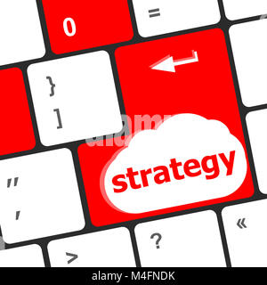 Pulsante di strategia sulla tastiera del computer il tasto key Foto Stock