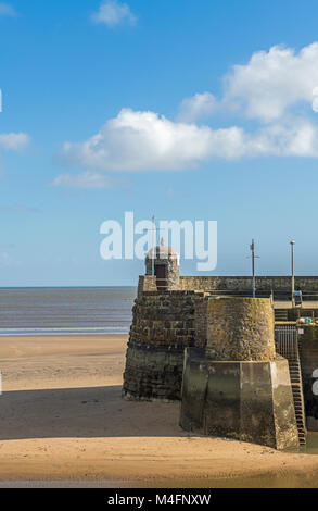 Ingresso del porto Saundersfoot Pembrokeshire West Wales Foto Stock