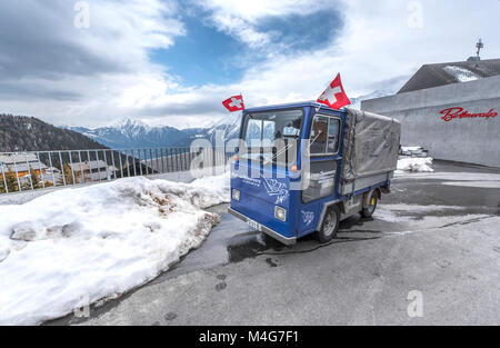 Mezzi di trasporto a Bettmeralp - car free village Foto Stock