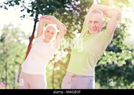 Vita di sportive degli anziani Foto Stock