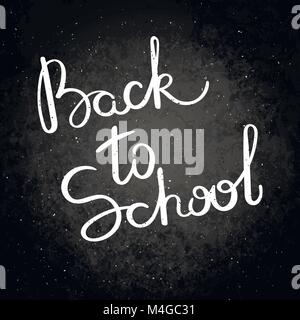 Si torna a scuola. Disegnato a mano lettering vettore di espressione. Motivare moderno decor di calligrafia per parete, poster, stampe e biglietti, t-shirt e altri Illustrazione Vettoriale