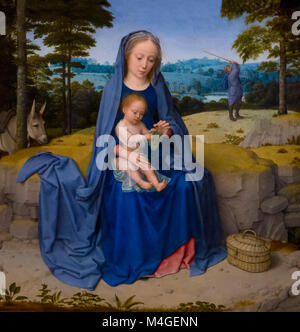 Il resto del volo in Egitto, Gerard David, circa 1510, National Gallery of Art di Washington DC, USA, America del Nord Foto Stock