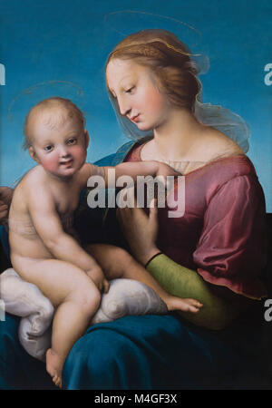 La Madonna Niccolini-Cowper, Raffaello, 1508, National Gallery of Art di Washington DC, USA, America del Nord Foto Stock