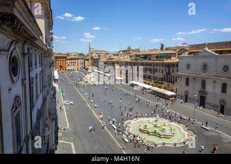 Vista aerea di Piazza Navona Foto Stock