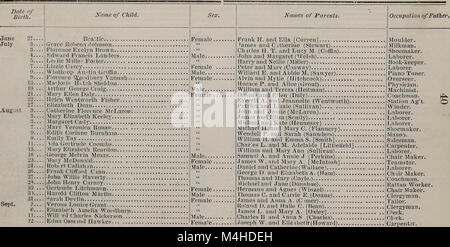 Relazione annuale della città degli ufficiali di Wakefield Massachusetts - comprese le statistiche vitali per l'anno (1882) (14597574317) Foto Stock